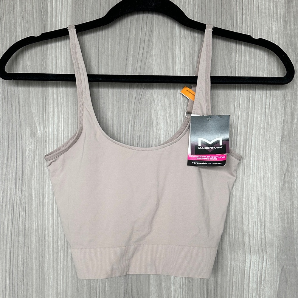 Maidenform Neutral Light Taupe Seamless Smoothing Crop Cami